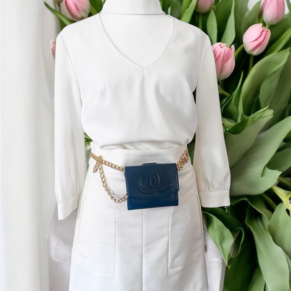 Chanel Caviar Mini Bag with Belt Chain - Picture 5 of 13